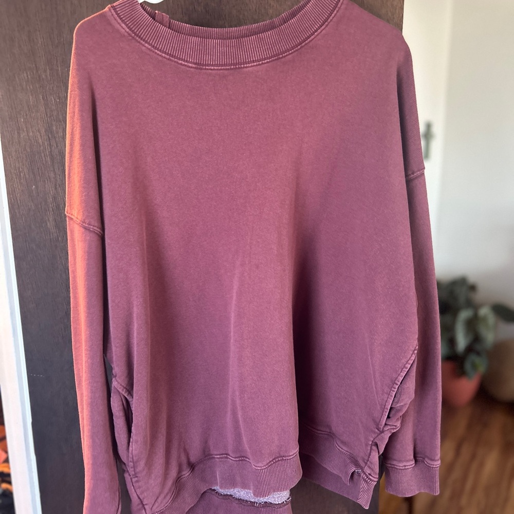 FP Movement by Free People Washed Mauve Crewneck Sweatshirt